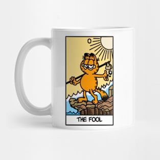 the fool tarot card but it's garfield Mug